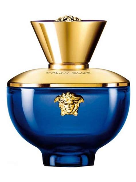 versace women's perfume blue bottle.